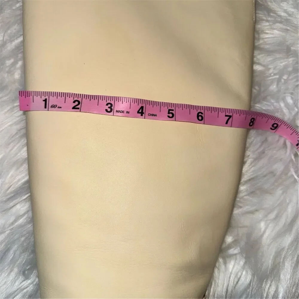 Franco Sarto Women's Dorica Wide Calf Ivory Over the Knee Riding Boots Size 7.5‎